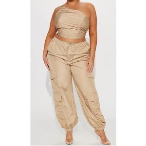 Fashion Nova Taupe Pant Set